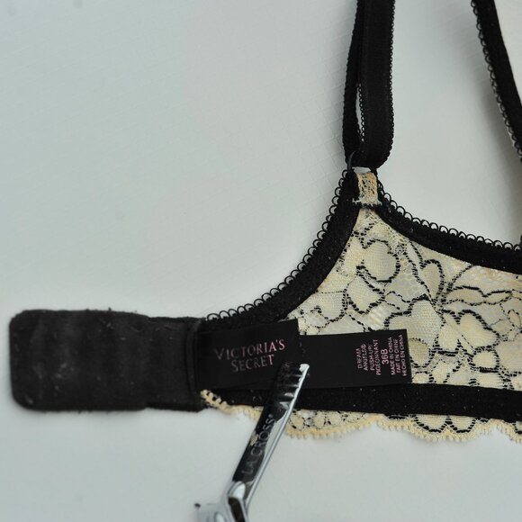 Vintage Victoria’s Secret Floral Embroidery Rhinestones Push Up Bra - Picture 9 of 16